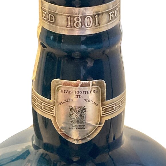 EMPTY WHISKY BOTTLE ROYAL SALUTE 21 YR OLD SCOTCH Collectible Spode Aberdeen - Picture 5 of 10